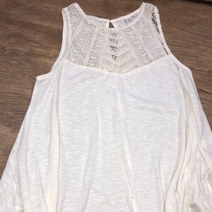 Paper Crane size small ivory boho sleeveless top